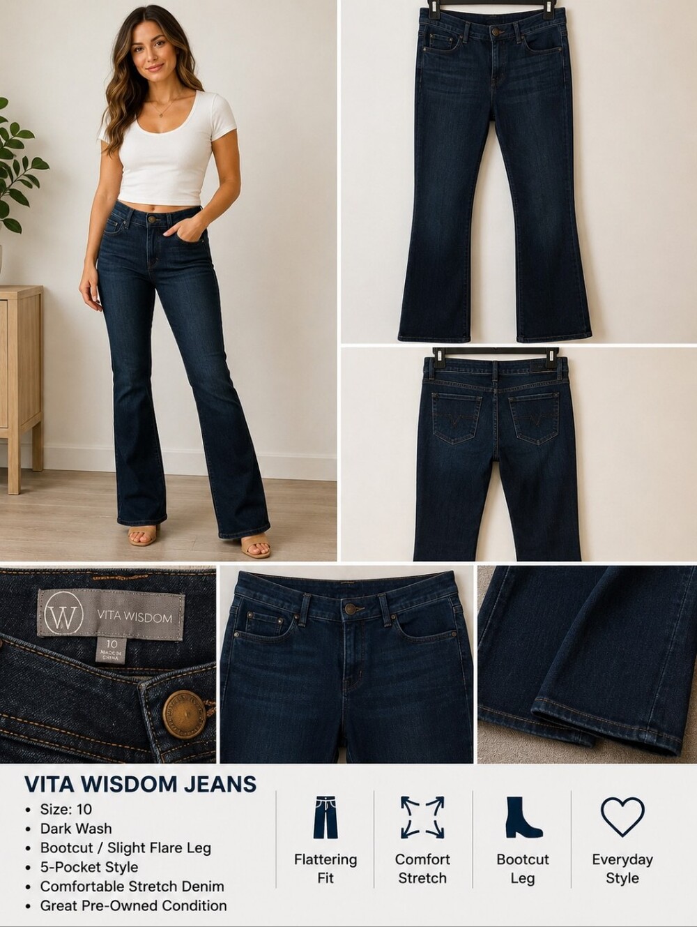 Wit & Wisdom Dark Blue Women's Jeans